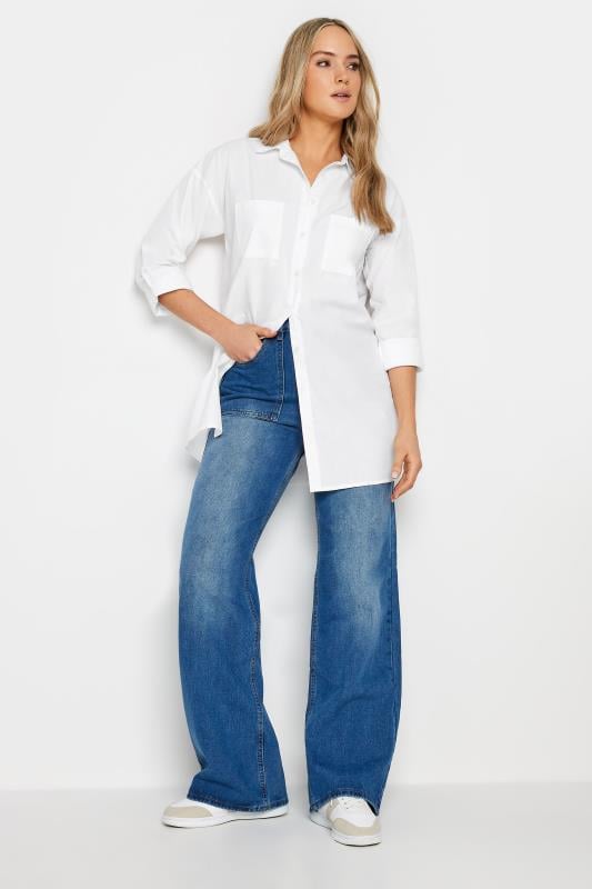 Evans LTS MADE FOR GOOD Tall White Cotton Oversized Shirt