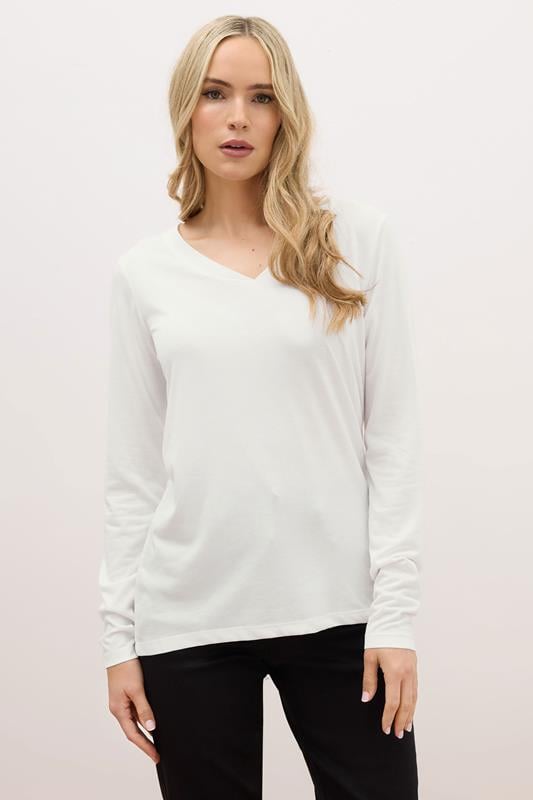 Evans LTS PREMIUM Tall 2 PACK White & Black V-Neck Tops