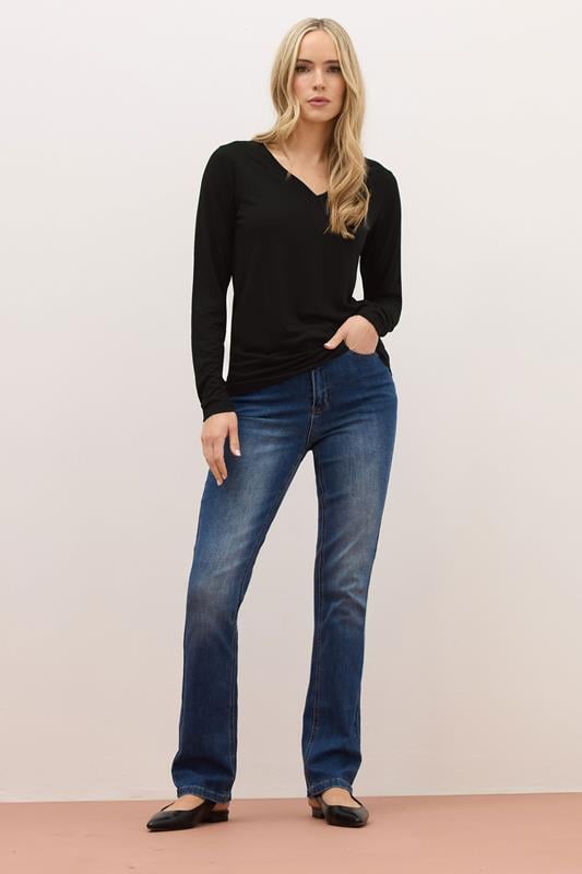 Evans LTS PREMIUM Tall 2 PACK White & Black V-Neck Tops