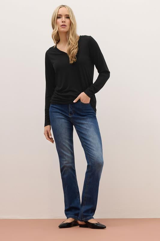 Evans LTS PREMIUM Tall Black Long Sleeve V-Neck Top
