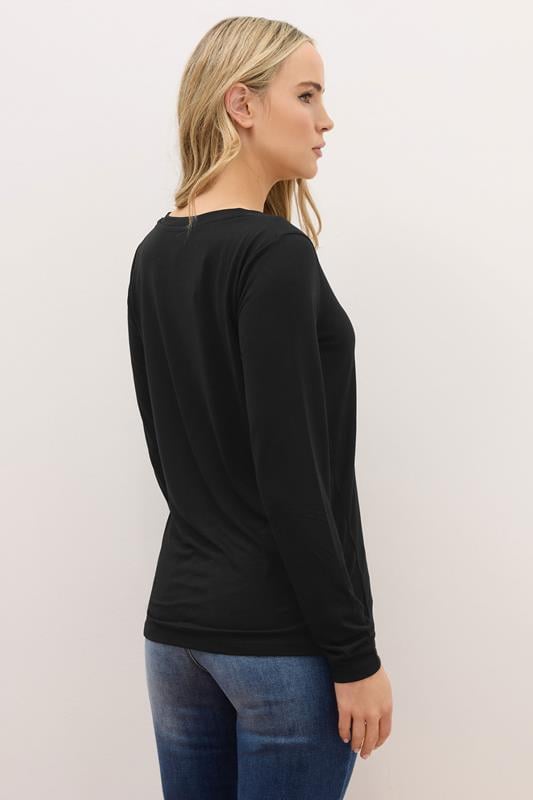 Evans LTS PREMIUM Tall Black Long Sleeve V-Neck Top