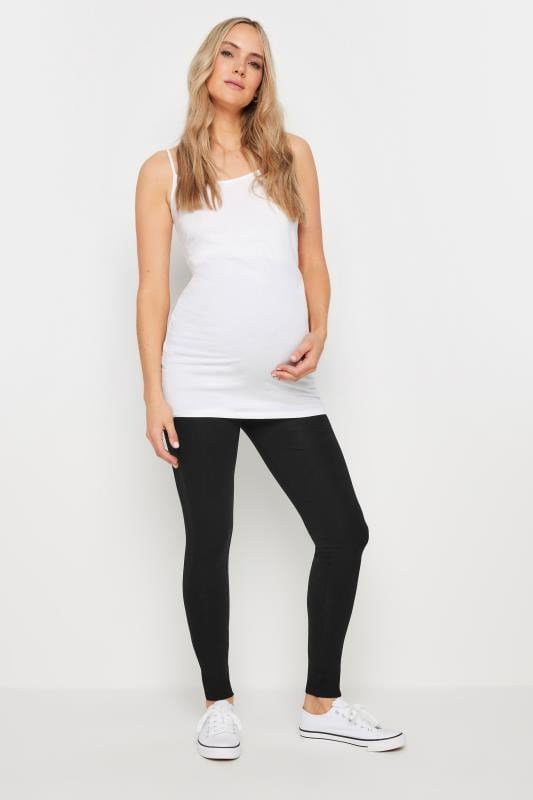 Evans LTS PREMIUM Tall Black Maternity Cotton Leggings