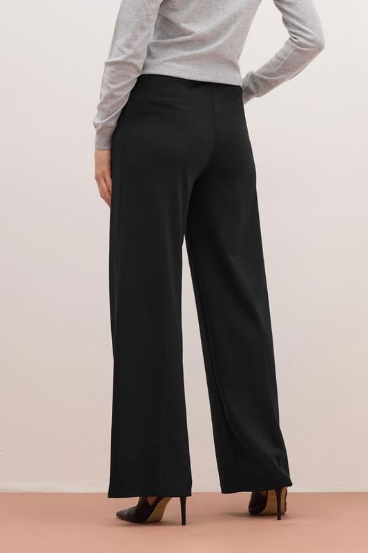 Evans LTS PREMIUM Tall Black Tailored Wide Leg Trousers