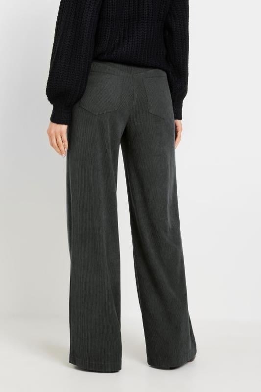 Evans LTS PREMIUM Tall Charcoal Grey Cord Wide Leg Jeans