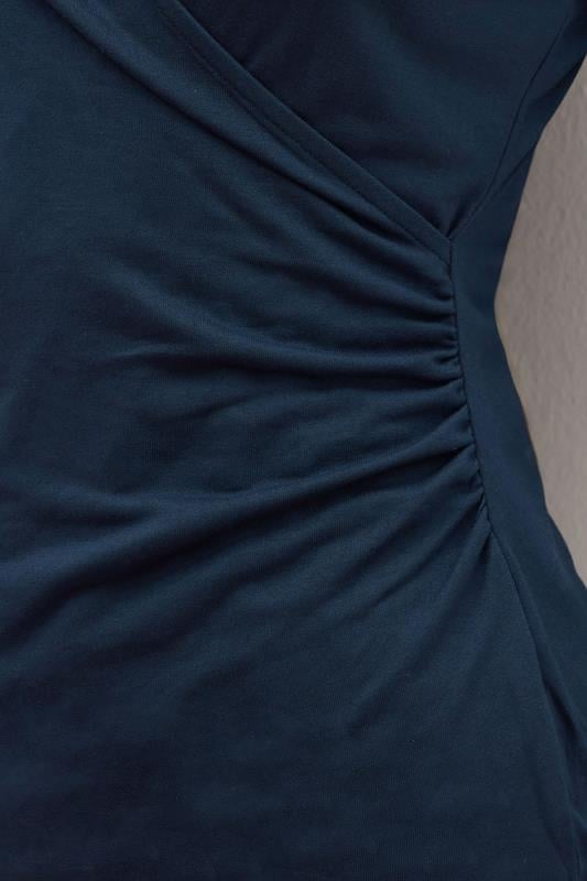 Evans LTS PREMIUM Tall Navy Blue Long Sleeve Wrap Top