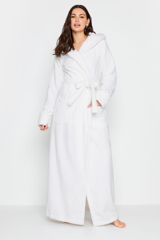 evans LTS PREMIUM Tall White Cotton Towelling Maxi Robe