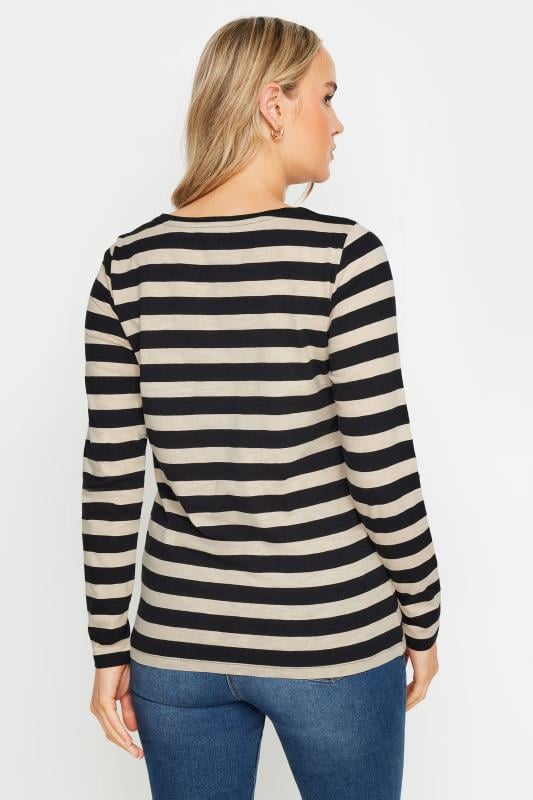 Evans LTS Tall 2 PACK Black & Green Stripe Long Sleeve T-shirt Tops