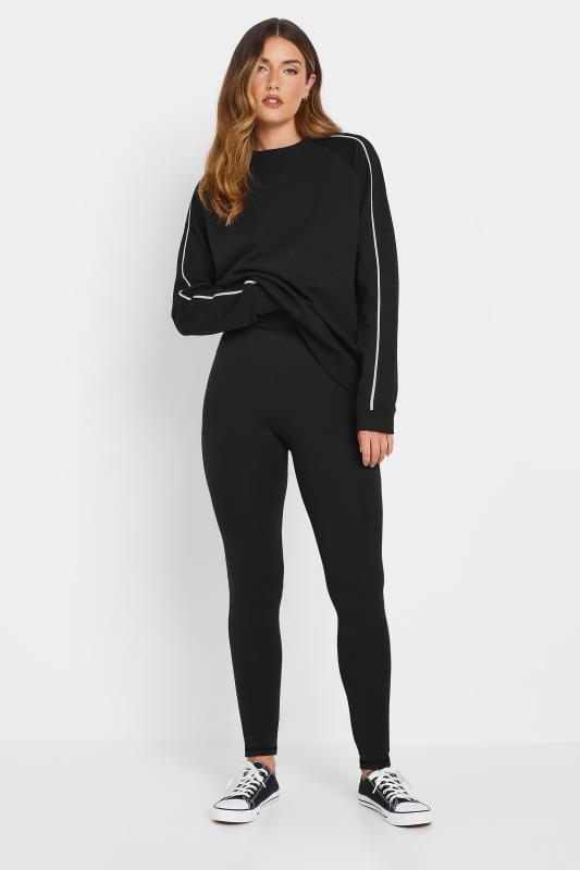 Evans LTS Tall 2 PACK Black & Grey Contrast Stitch Leggings