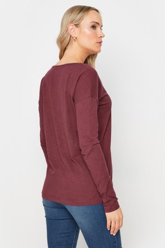 Evans LTS Tall 2 PACK Burgundy Red & Khaki Green Long Sleeve T-Shirts