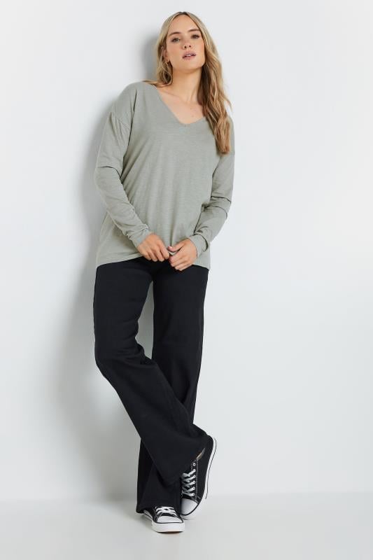 Evans LTS Tall 2 PACK Grey & Brown Long Sleeve T-Shirts