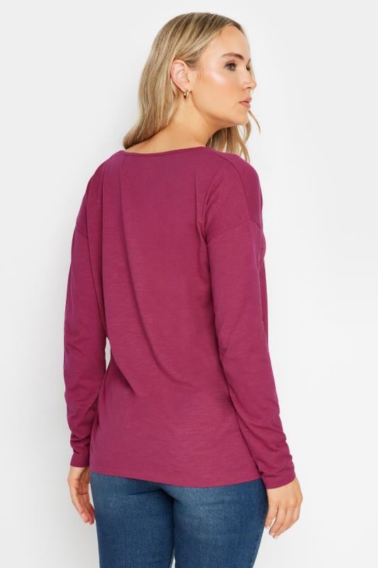 Evans LTS Tall 3 Pack Pink & Purple V-Neck Long Sleeve T-Shirts