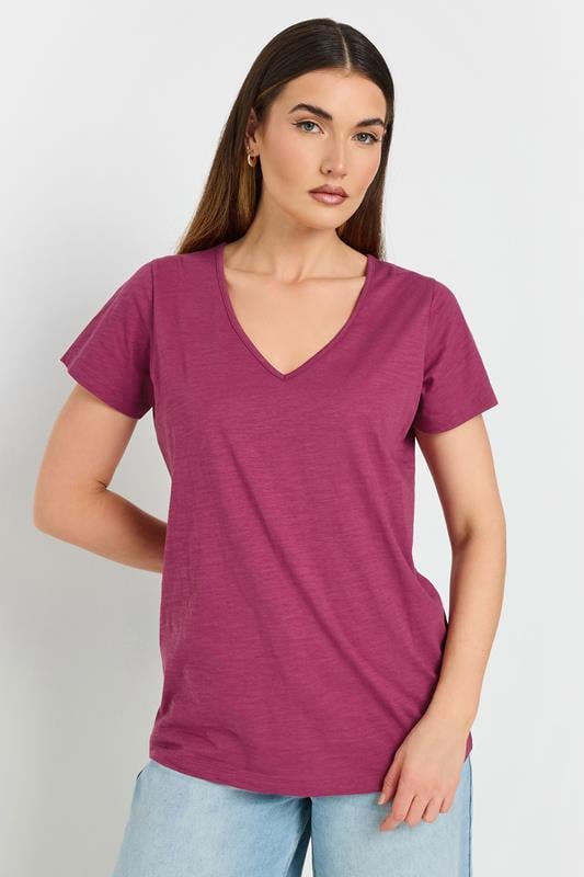 Evans LTS Tall 3 PACK Sage Green & Berry Red V-Neck T-Shirts