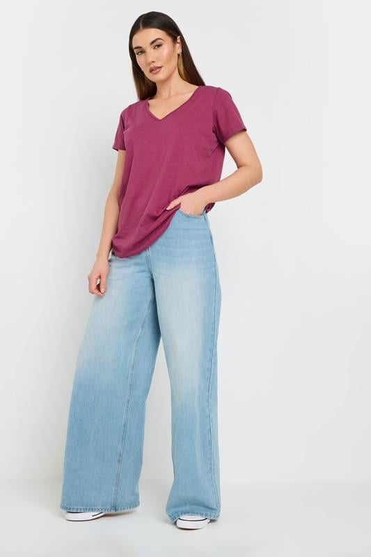 Evans LTS Tall 3 PACK Sage Green & Berry Red V-Neck T-Shirts