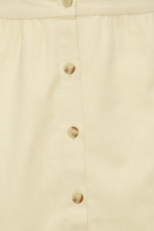 Evans LTS Tall Beige Brown Linen Button Front Skirt