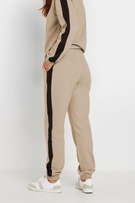 Evans LTS Tall Beige Brown Side Stripe Cuffed Joggers