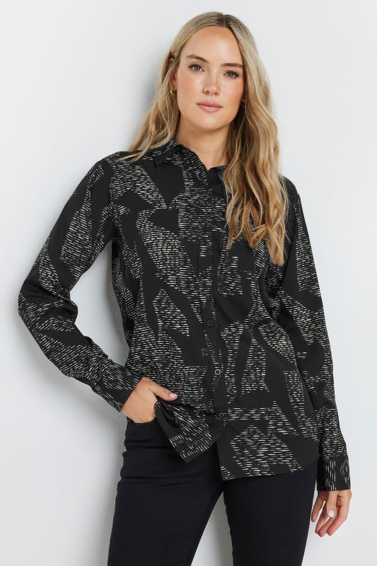 Evans LTS Tall Black Abstract Dash Long Sleeve Shirt