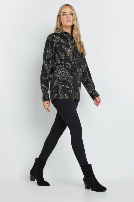 Evans LTS Tall Black Abstract Dash Long Sleeve Shirt