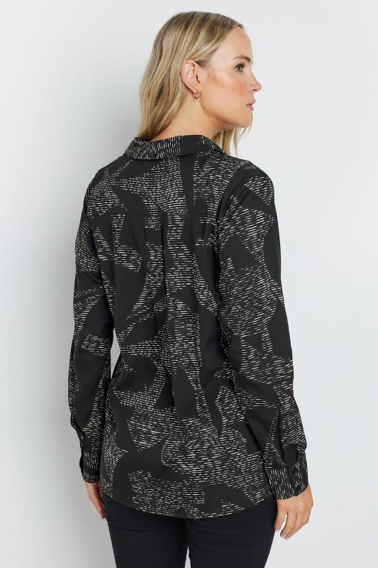 Evans LTS Tall Black Abstract Dash Long Sleeve Shirt