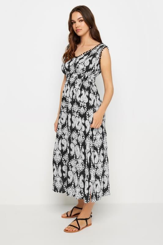Evans LTS Tall Black Aztec Print V-Neck Midaxi Dress