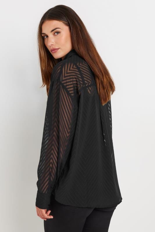 Evans LTS Tall Black Shadow Stripe Long Sleeve Shirt