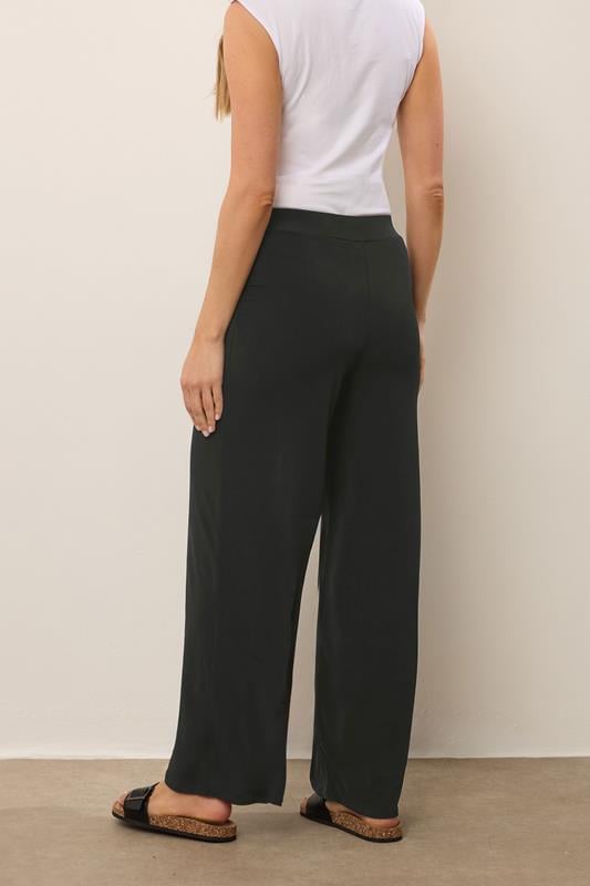 Evans LTS Tall Black Stretch Palazzo Wide Leg Trousers