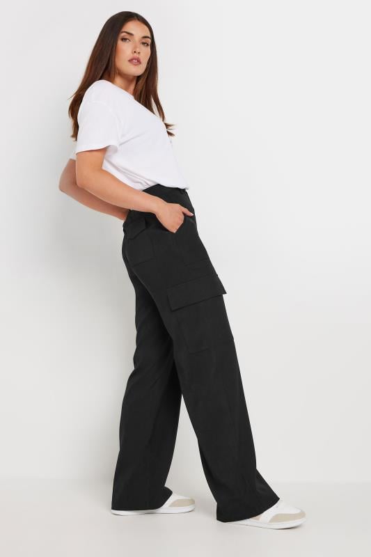 evans LTS Tall Black Tailored Cargo Pocket Trousers