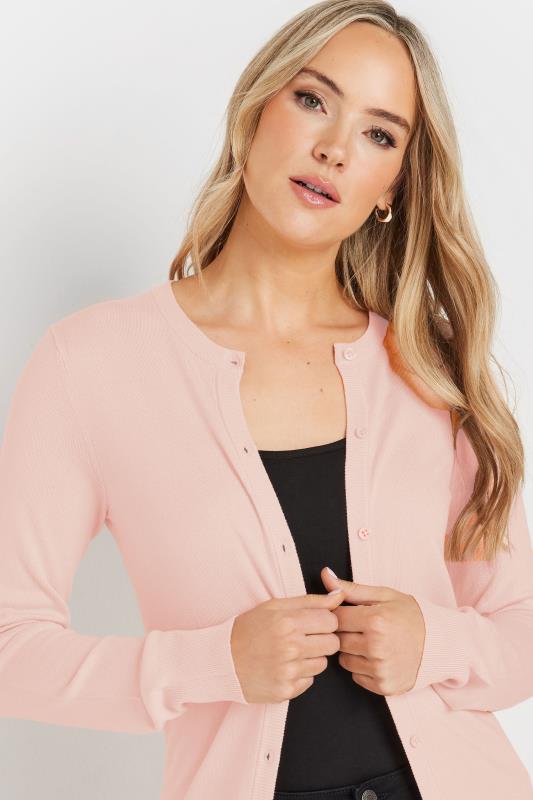 Evans LTS Tall Blush Pink Button Down Knit Cardigan