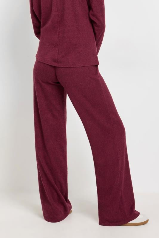 Evans LTS Tall Burgundy Red Drawstring Wide Leg Trousers