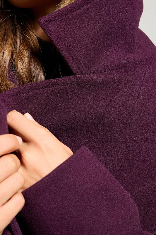 Evans LTS Tall Burgundy Red Formal Wrap Belted Midi Coat