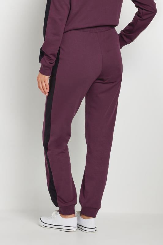 Evans LTS Tall Burgundy Red Side Stripe Cuffed Joggers