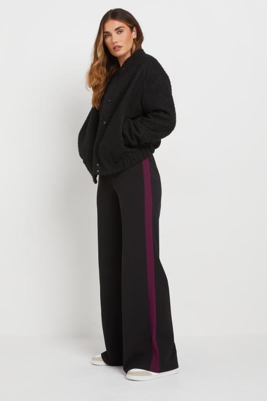 evans LTS Tall Burgundy Red Stripe Wide Leg Trousers
