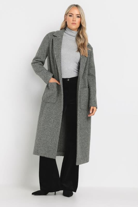 evans LTS Tall Charcoal Grey Longline Cardigan Coat