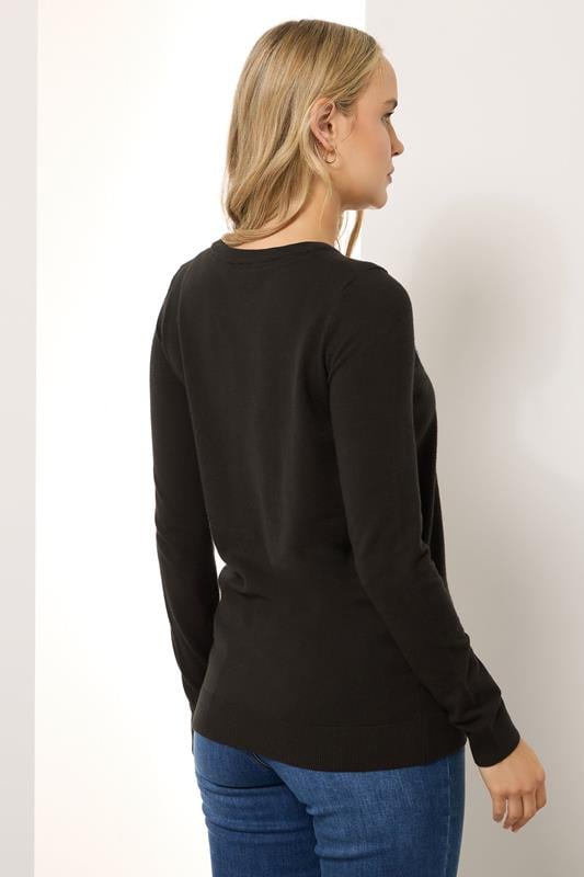 Evans LTS Tall Chocolate Brown Knitted Crew Neck Jumper