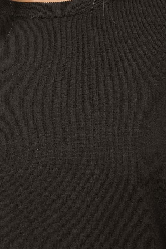 Evans LTS Tall Chocolate Brown Knitted Crew Neck Jumper