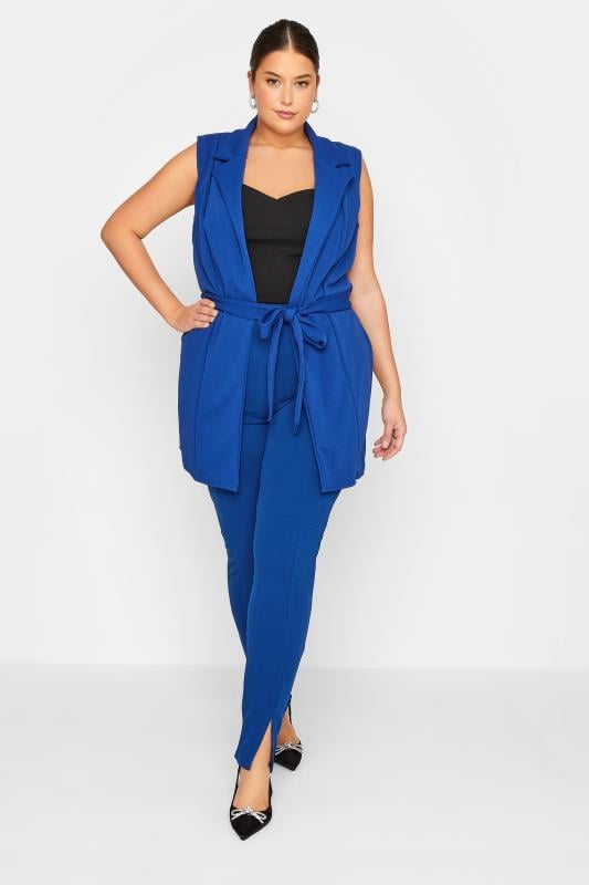 Evans LTS Tall Cobalt Blue Stretch Tapered Trousers