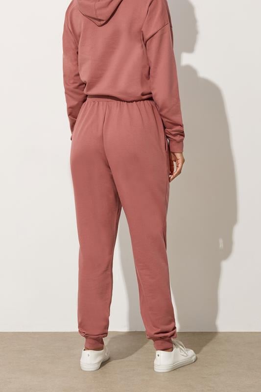 Evans LTS Tall Coral Pink Jersey Drawcord Cuffed Joggers
