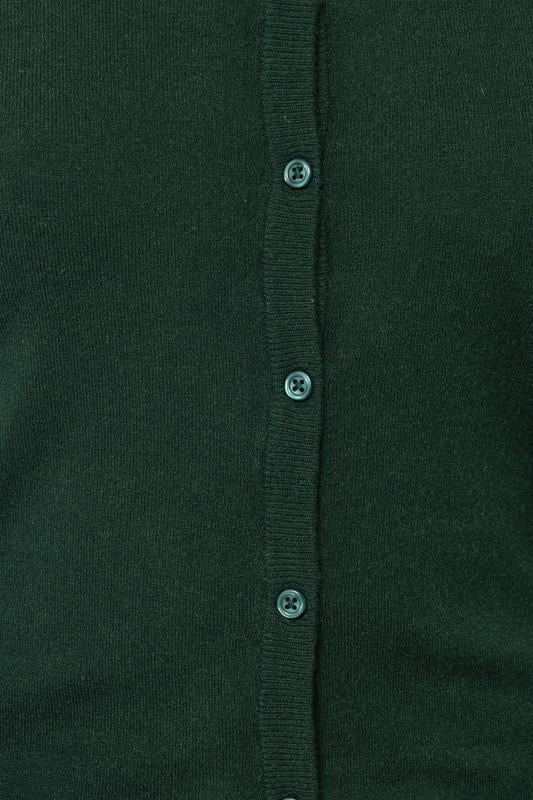 Evans LTS Tall Dark Green Crew Neck Button Cardigan