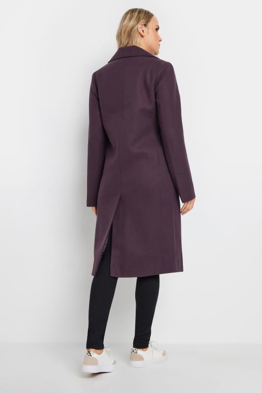 Evans LTS Tall Dark Purple Single Breasted Formal Coat