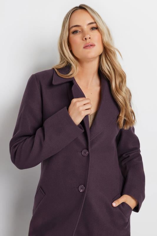 Evans LTS Tall Dark Purple Single Breasted Formal Coat