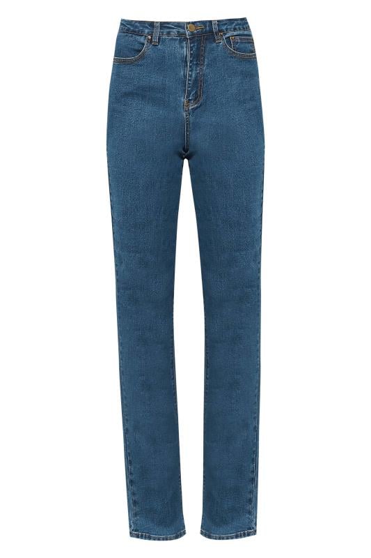 Evans LTS Tall Indigo Blue Washed Stretch Mom Jeans