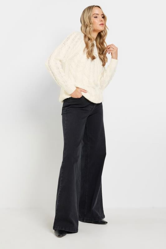 Evans LTS Tall Ivory White Chunky Cable Knit Jumper