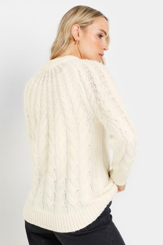 Evans LTS Tall Ivory White Chunky Cable Knit Jumper