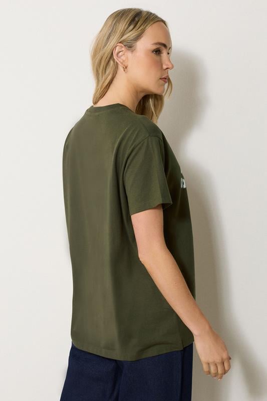 Evans LTS Tall Khaki Green Cotton 'San Francisco' Slogan T-Shirt