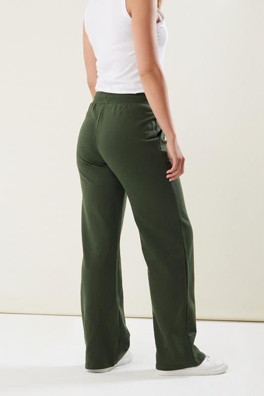 Evans LTS Tall Khaki Green Pocket Patch Wide Leg Joggers