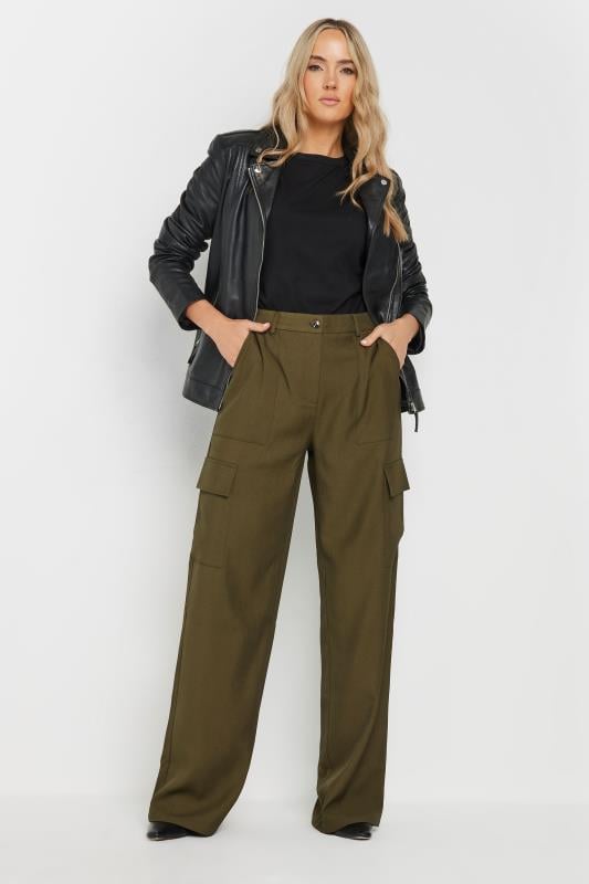 Evans LTS Tall Khaki Green Tailored Cargo Pocket Trousers