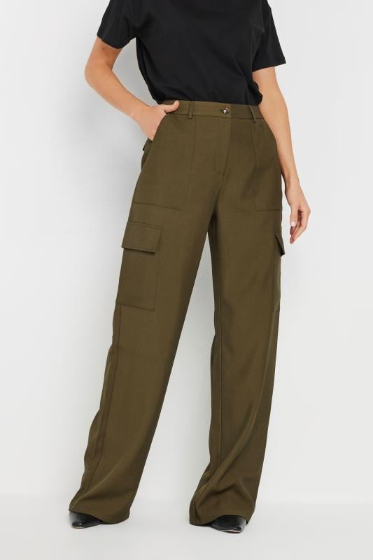 Evans LTS Tall Khaki Green Tailored Cargo Pocket Trousers