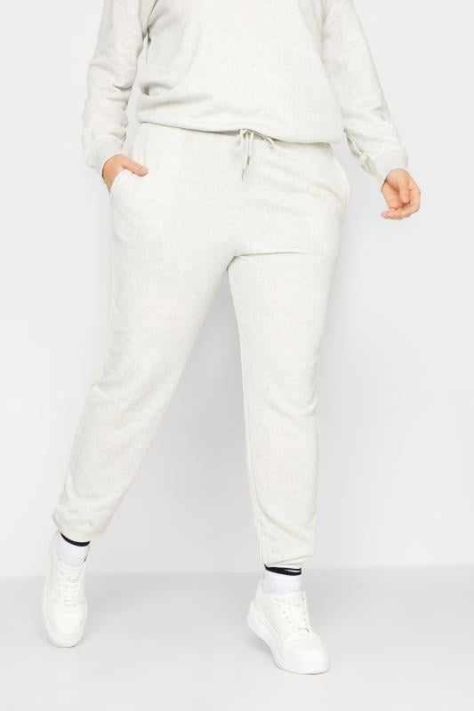 Evans LTS Tall Light Grey Cuffed Drawstring Joggers