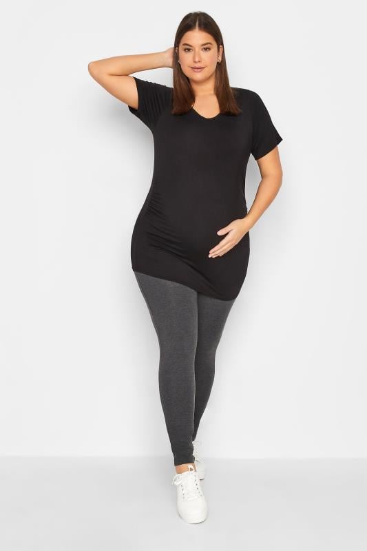 Evans LTS Tall Maternity Charcoal Grey Stretch Leggings