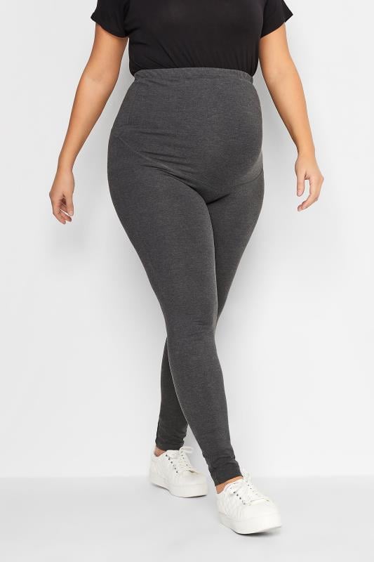 evans LTS Tall Maternity Charcoal Grey Stretch Leggings