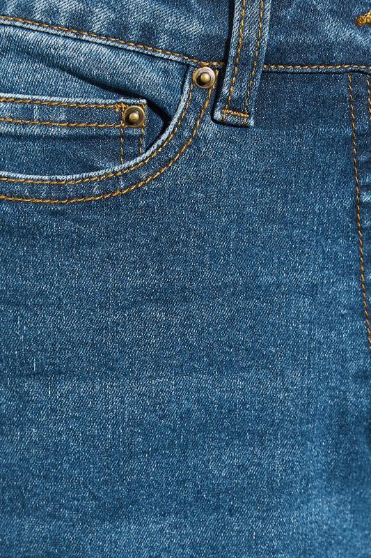 Evans LTS Tall Mid Blue Distressed AVA Stretch Skinny Jeans
